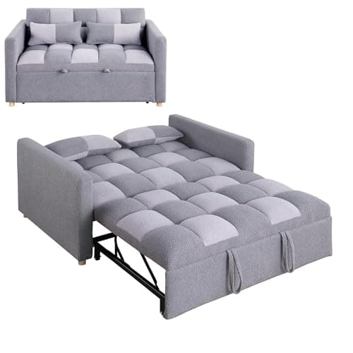 Black Velvet 3-in-1 Couch Bed with Adjustable Backrest