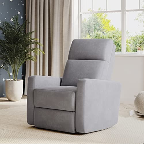 Nurture Premium Modern Recliner Nursery Glider Chair | Spill, Stain Proof Fabric (Ivory)