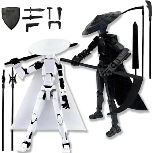 4 Packs T13 Action Figure Set, 3D Printed Robot Doll for Kids & Adults