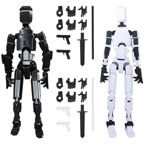 ONEST 8-Piece T13 3D Printed Multi-Jointed Robot Action Figures for Game Lovers