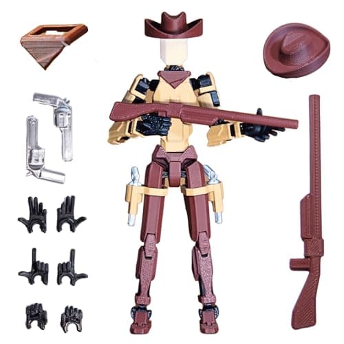 Western Cowboy t13 3D Printed Action Figure for Collectors