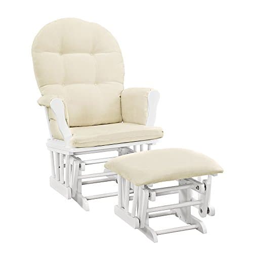Angel Line Windsor Glider & Ottoman Cushion, Black/Dark Grey