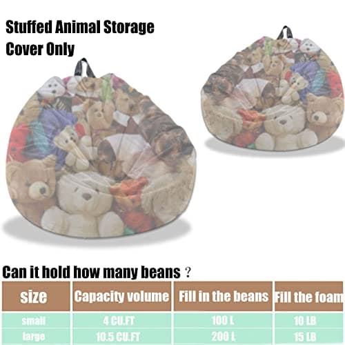 No-Filler Bean Bag Chair Cover for Stuffed Animals and Toysessoa Dogs/Cats