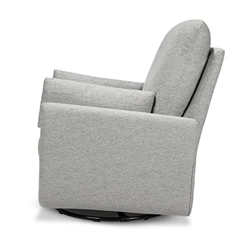 Frost Grey DaVinci Juno Swivel Glider | Greenguard Gold & CertiPUR-US Certified