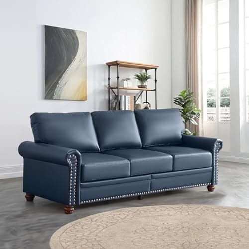 Burgundy Mid Century Modern 3 Seater Sofa with Storage