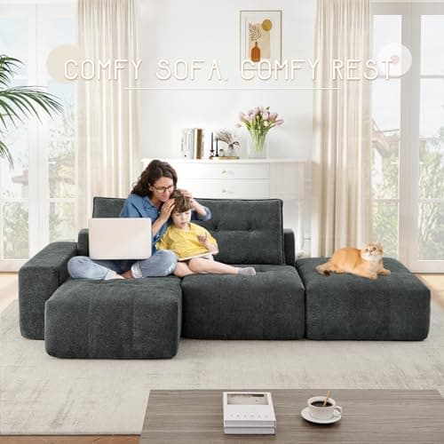 Modern Grey Cloud Foam L-Shaped 3 Seater Modular Sofa for Living Room.jpg