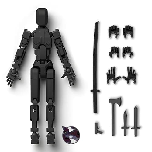 Pre-Assembled T13 Anti-Gravity Magnetic Action Figure Set (Red+Blue)