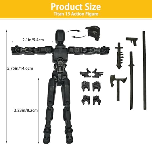 Lucky Titan 13 Action Figure Set, 10PCS Robot Toys (Dummy 13)