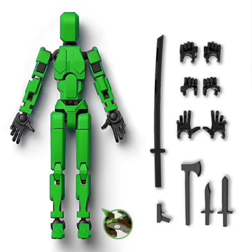 Pre-Assembled T13 Anti-Gravity Magnetic Action Figure Set (Red+Blue)