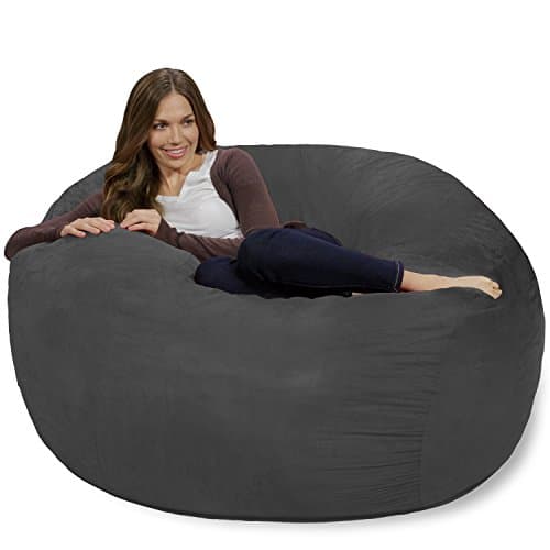 Charcoal Giant Chill Sack Bean Bag Chair - Memory Foam Sofa
