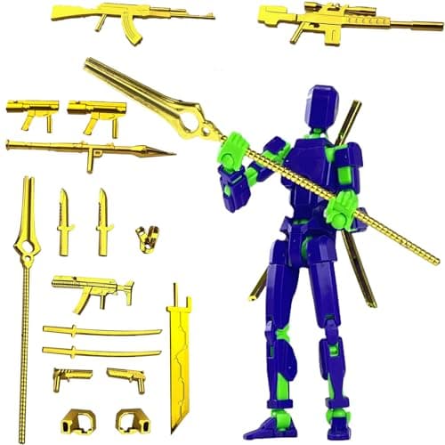 Lucky Lucky 13 Movable T13 Robot Action Figure, Desktop Gift for Toy Lovers
