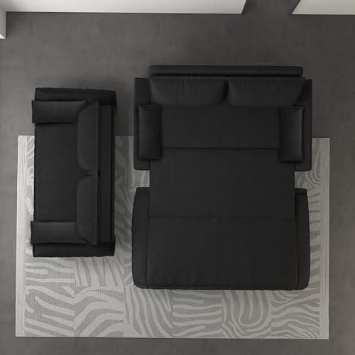 3-in-1 Queen Convertible Couch Bed Velvet Sleeper Sofa for Living Room
