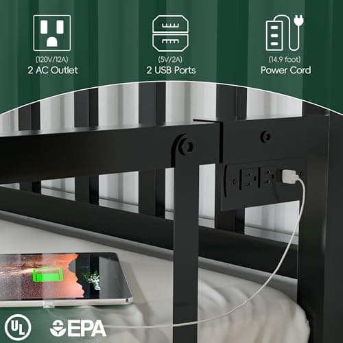 Twin Daybed with Trundle Bed and Charging Station
