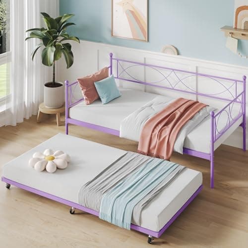 Idealhouse Metal Twin Daybed and Trundle Set (Modern - White)
| Idealhouse Twin Daybed with Trundle Frame for Bedroom (Modern - White)
| Idealhouse Steel Slat Support Twin Daybed Sofa Bed (Modern - White)