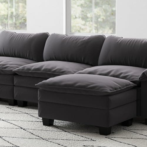 Oversized Velvet L-Shaped Sofa for Living Room and Bedroom