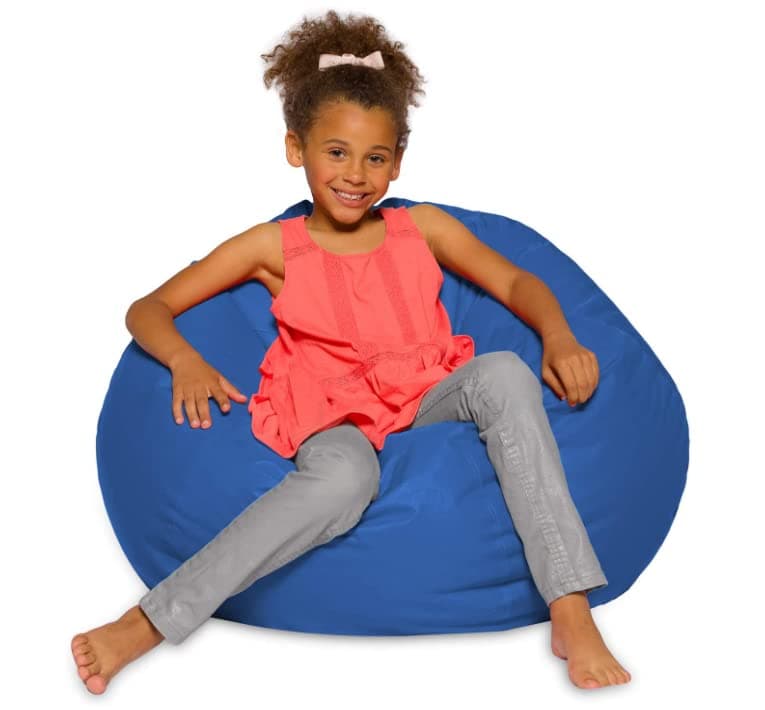 Posh Creations White Stars Bean Bag Chair - Large