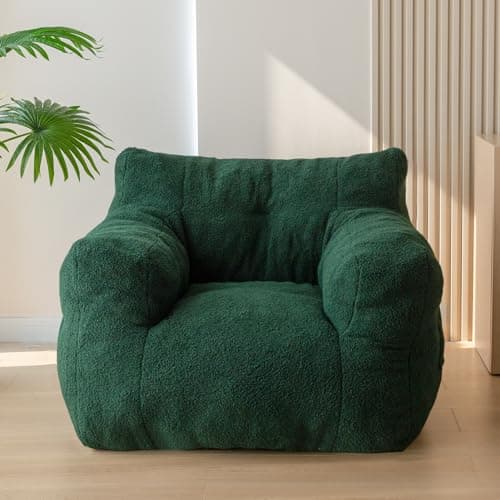 MAXYOYO Sherpa Tufted Bean Bag Chair, Living Room Sofa for Adults & Kids