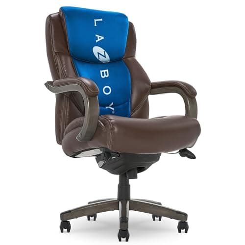 La-Z-Boy Delano Big & Tall Executive Office Chair, Chestnut Brown