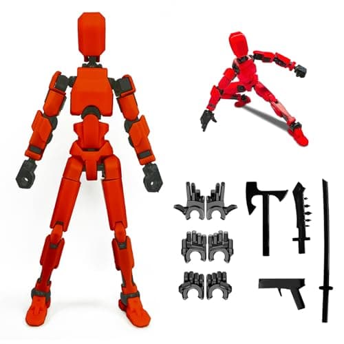 Titan 13 and Nova 13 Action Figure Set, 3D Printed Multi-Articulated Robots (9pcs)