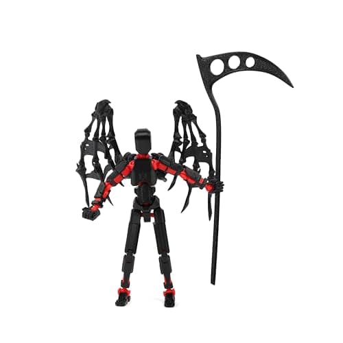 4PCS T13 Lucky Robot Action Figures, 5.54-inch Movable 3D Printed
