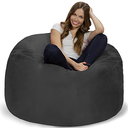 Charcoal Giant Chill Sack Bean Bag Chair - Memory Foam Sofa