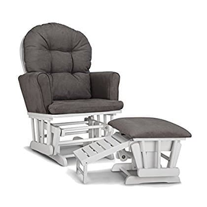 Graco Parker Espresso/Beige Cleanable Glider and Ottoman
