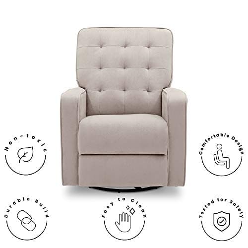 Delta Children Gavin Stain-Resistant Recliner Glider with LiveSmart Fabric
