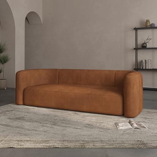 Acanva Luxury Modern Cream 4 Seater Sectional Sofa