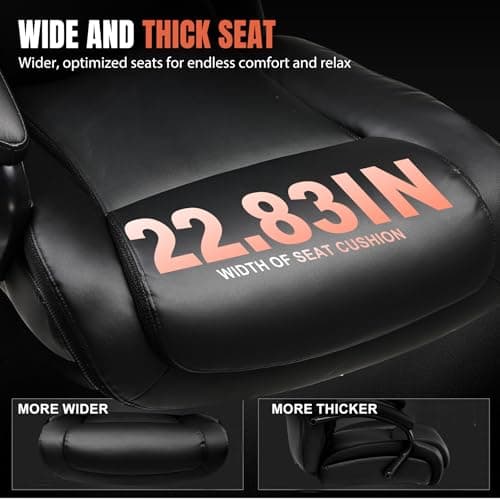 COMHOMA Big and Tall 650lbs Ergonomic Computer Chair with Thickened Armrests