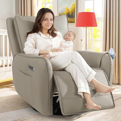 Electric Reclining Rocking Chair, Nursery & Living Room Glider