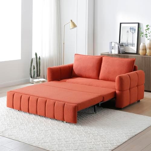Eafurn 3-in-1 Convertible Pull-Out Sofa Bed with Storage Armrest
