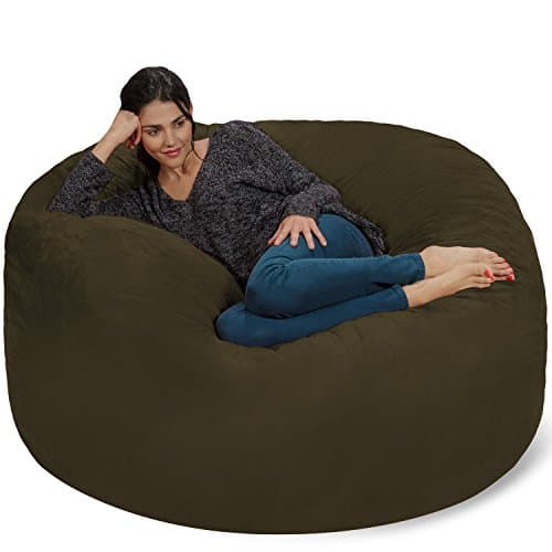 Cinnabar 5' Chill Sack Bean Bag Chair - Giant Memory Foam Lounge with Soft Cover