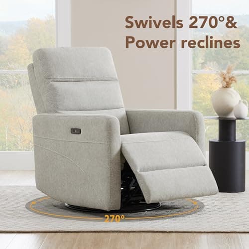 Oversized Power Reclining Glider Chair with USB Ports for Living Room