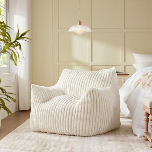 Large Comfy Bean Bag Chair with Armrests for Adults and Teens