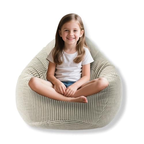 Light Pink Memory Foam Bean Bag Chair for Kids & Teens