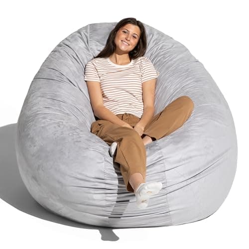 Jaxx 6 Foot Cocoon Bean Bag Bed & Chair, Charcoal