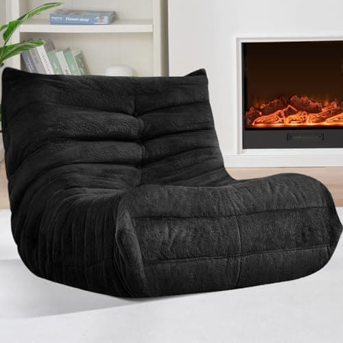 Khaki Teddy Bear Big Bean Bag Chair for Adults Fireside Lounging