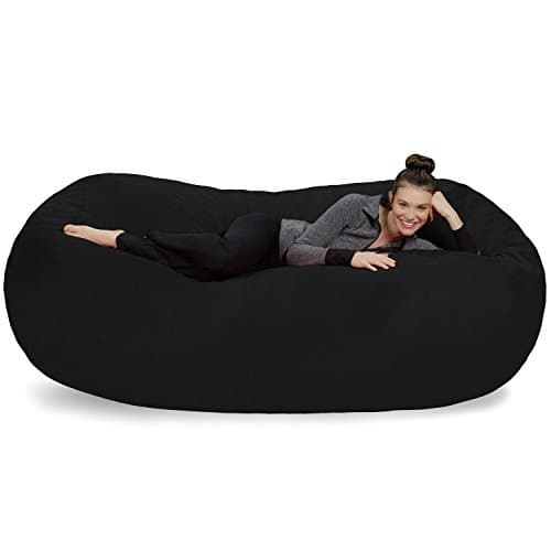 Charcoal Jumbo Bean Bag Lounger - Memory Foam, Super Soft Cover - XL for Kids & Adults