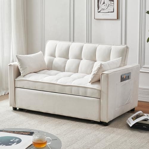 Modern 3-in-1 Futon SofaBed with Storage and Adjustables (Grey)