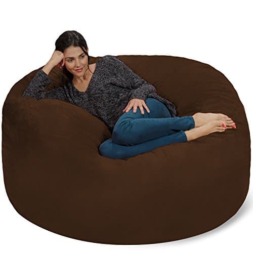 Cinnabar 5' Chill Sack Bean Bag Chair - Giant Memory Foam Lounge with Soft Cover