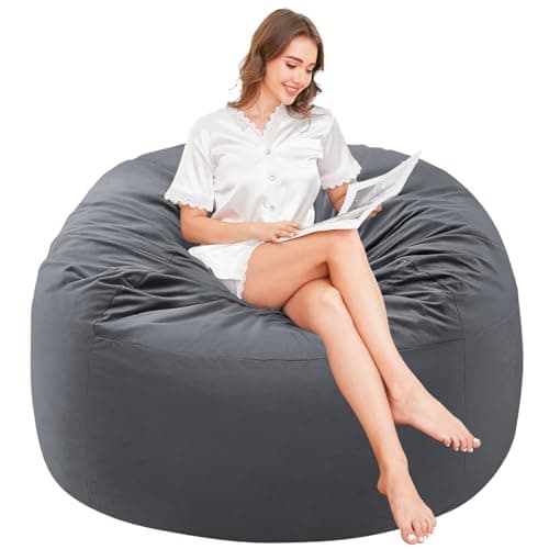 3ft Memory Foam Bean Bag Chair - Soft & Fluffy for Adults/Teens