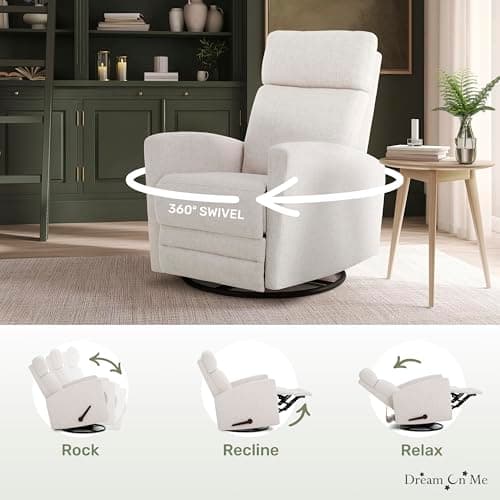Dream On Me Chatham Basic Ecru FSC Certified Nursery Rocking Glider