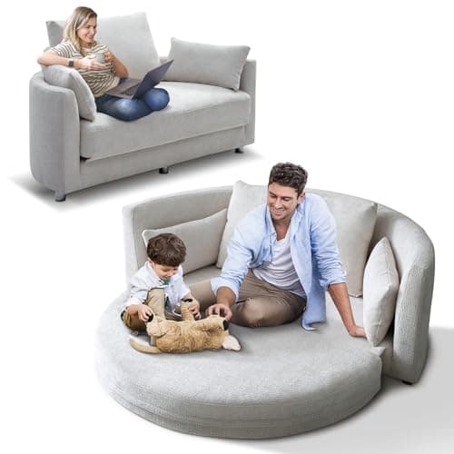 Antetek 2 in 1 Folding Sofa Bed, Comfy Game Lounger for Adults
