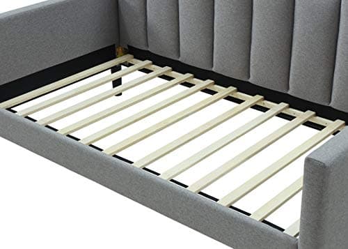 LuXeo Bristol Gray Upholstered Twin Daybed