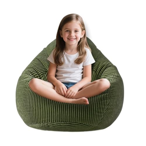 Light Pink Memory Foam Bean Bag Chair for Kids & Teens