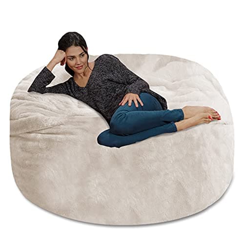Cinnabar 5' Chill Sack Bean Bag Chair - Giant Memory Foam Lounge with Soft Cover