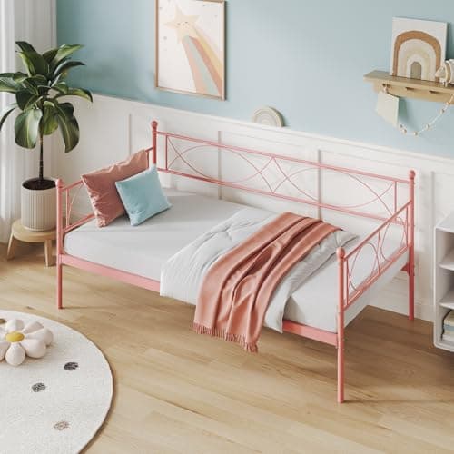 Idealhouse Metal Twin Daybed and Trundle Set (Modern - White)
| Idealhouse Twin Daybed with Trundle Frame for Bedroom (Modern - White)
| Idealhouse Steel Slat Support Twin Daybed Sofa Bed (Modern - White)