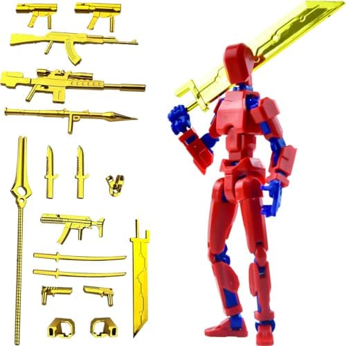Lucky Lucky 13 Movable T13 Robot Action Figure, Desktop Gift for Toy Lovers