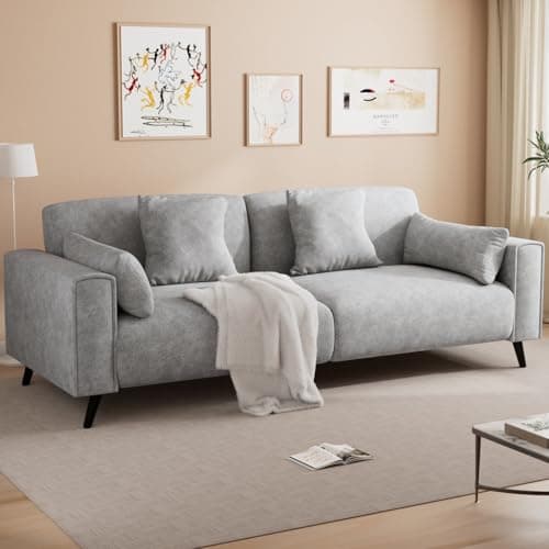 Modern Comfy 82 Sofa for Small Living Rooms, White