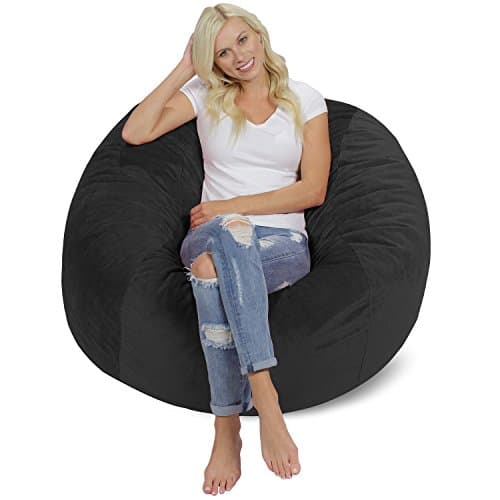 Charcoal Giant Chill Sack Bean Bag Chair - Memory Foam Sofa